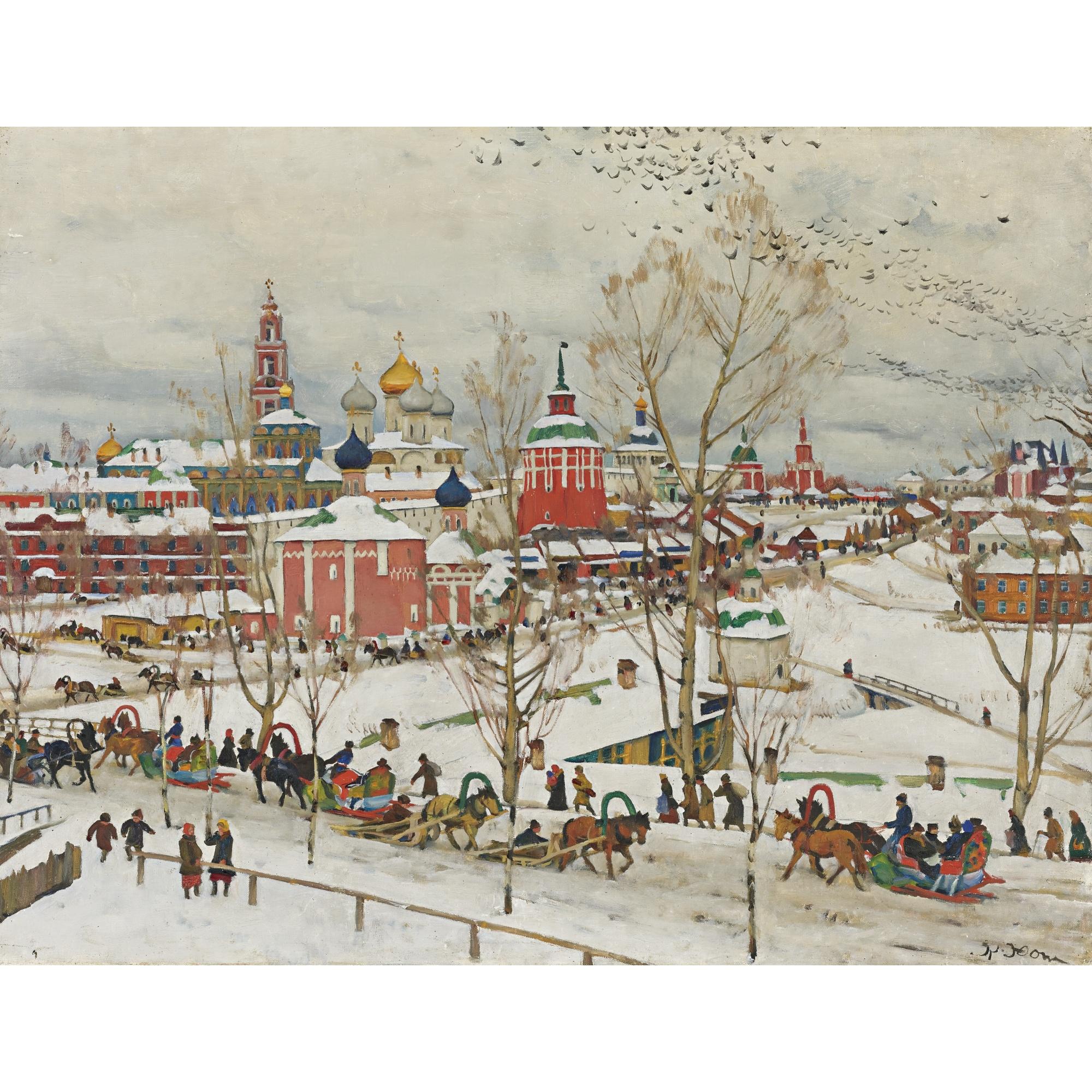 Konstantin Fedorovich Yuon - Troitse-Sergiyeva Lavra In Winter