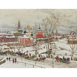 Konstantin Fedorovich Yuon - Troitse-Sergiyeva Lavra In Winter