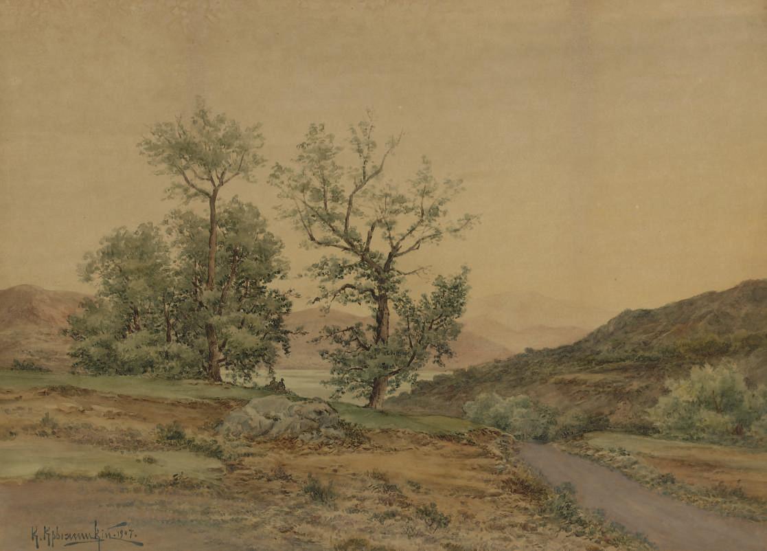 Konstantin Iakovlevich Kryzhitskii - A Lakeside Path