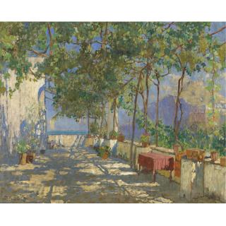 Konstantin Ivanovich Gorbatov - Russian Patio In Capri