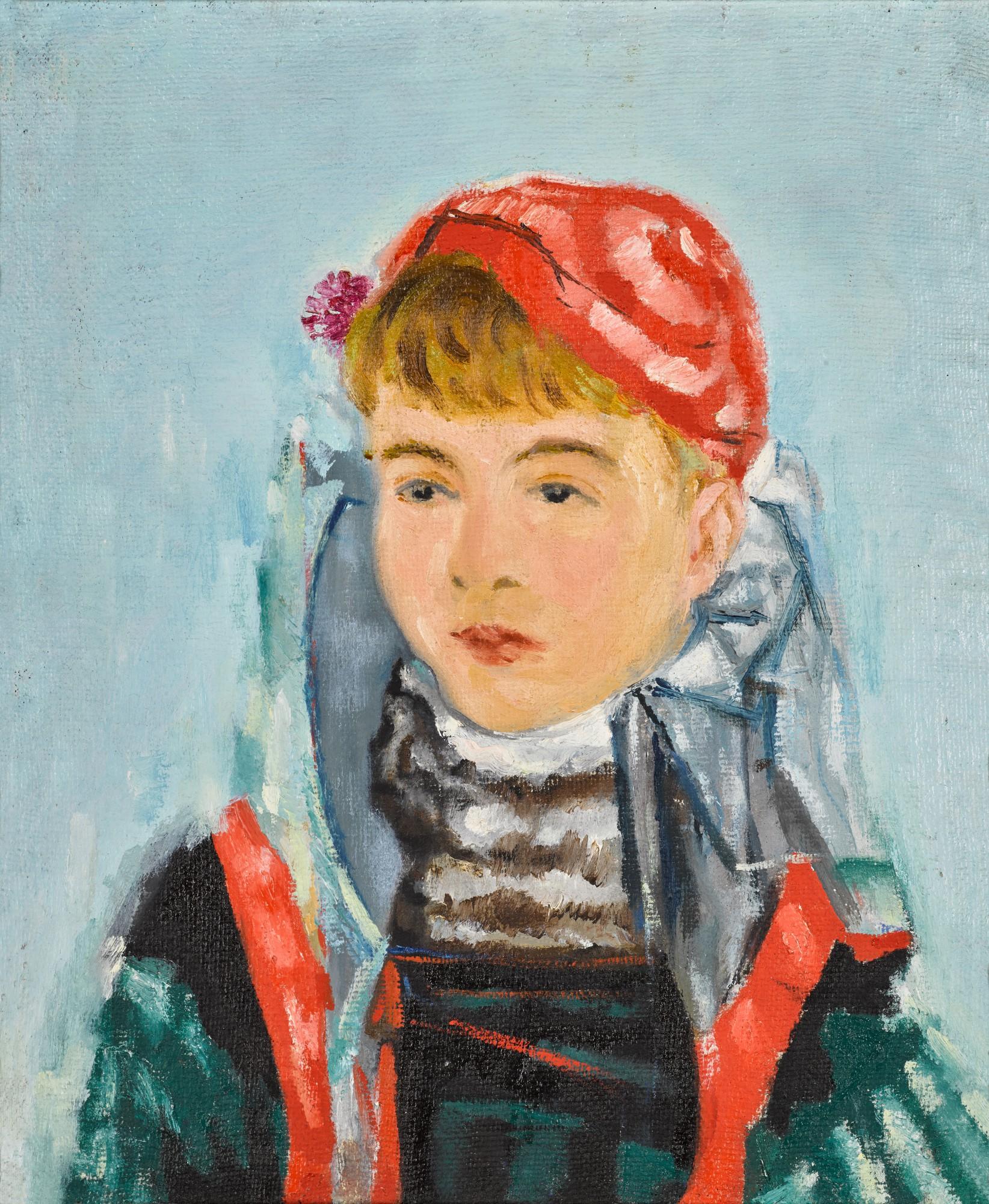 Konstantin Ivanovich Rozhdestvensky - Girl in a Red Beret