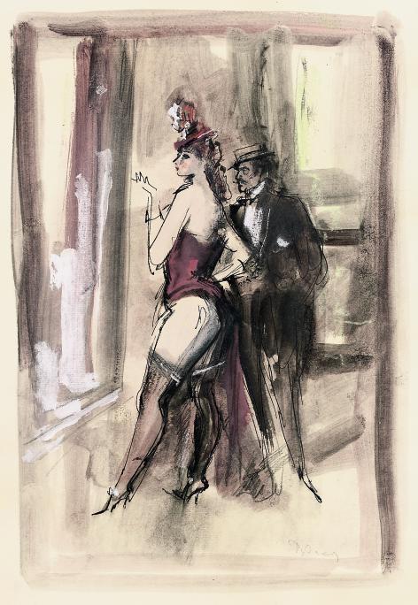 Konstantin Ivanovich Rudakov - A coquette and a gentleman (illustrated); and A seated coquette