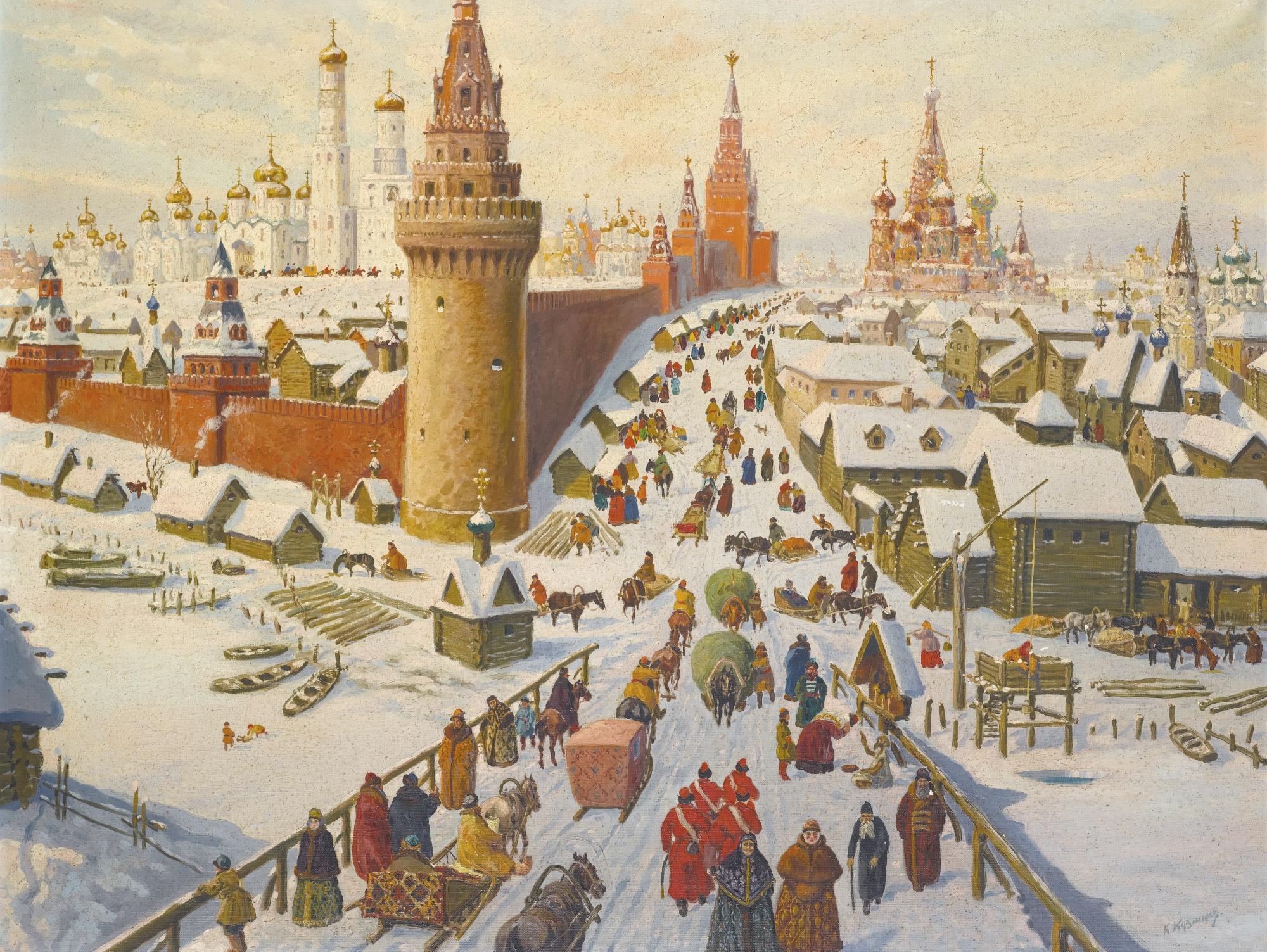 Konstantin Konstantinovich Kuznetsov - The Kremlin On A Busy Morning