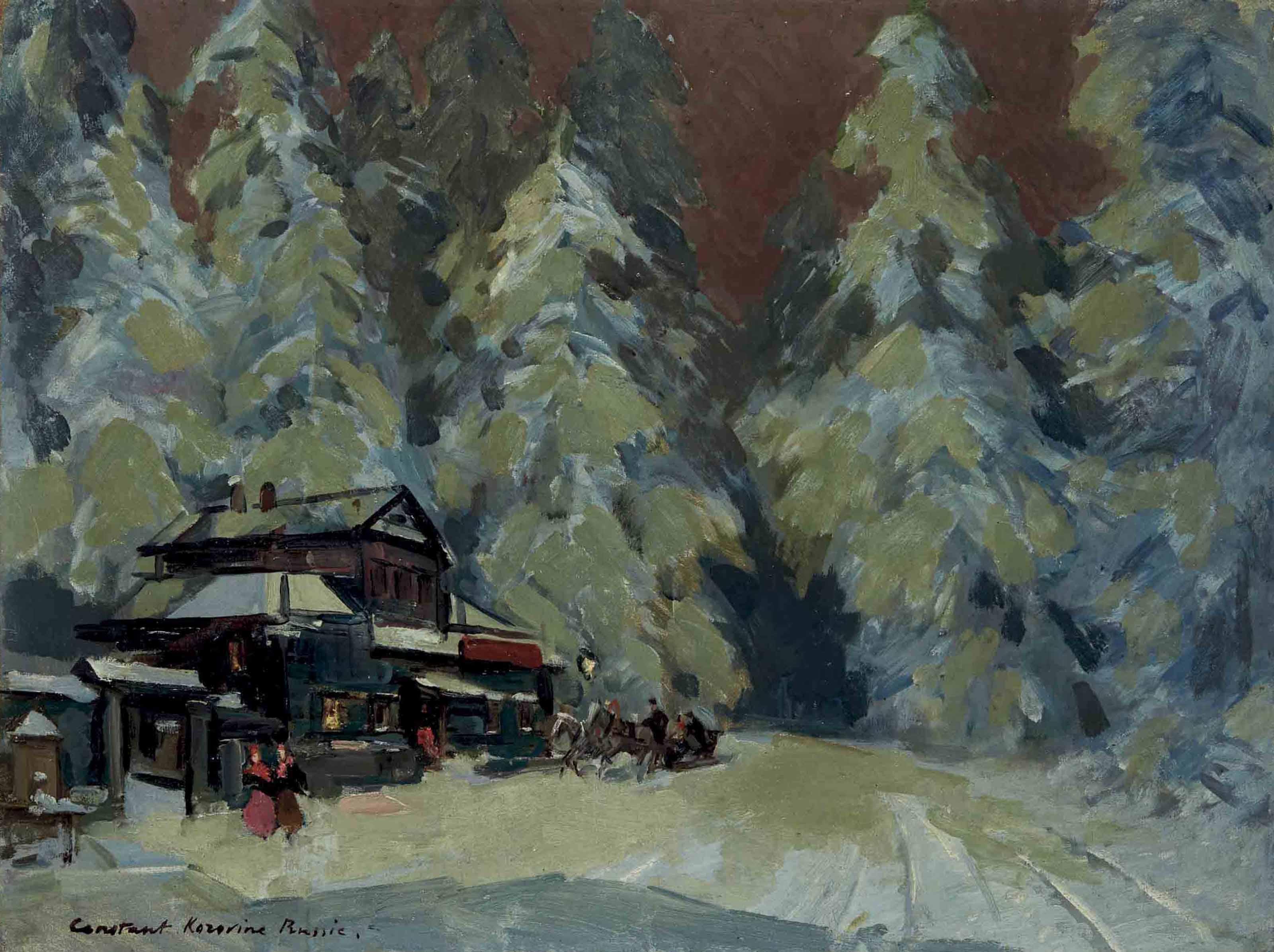 Konstantin Korovin - Furaev\'s Tavern, Muromsk county