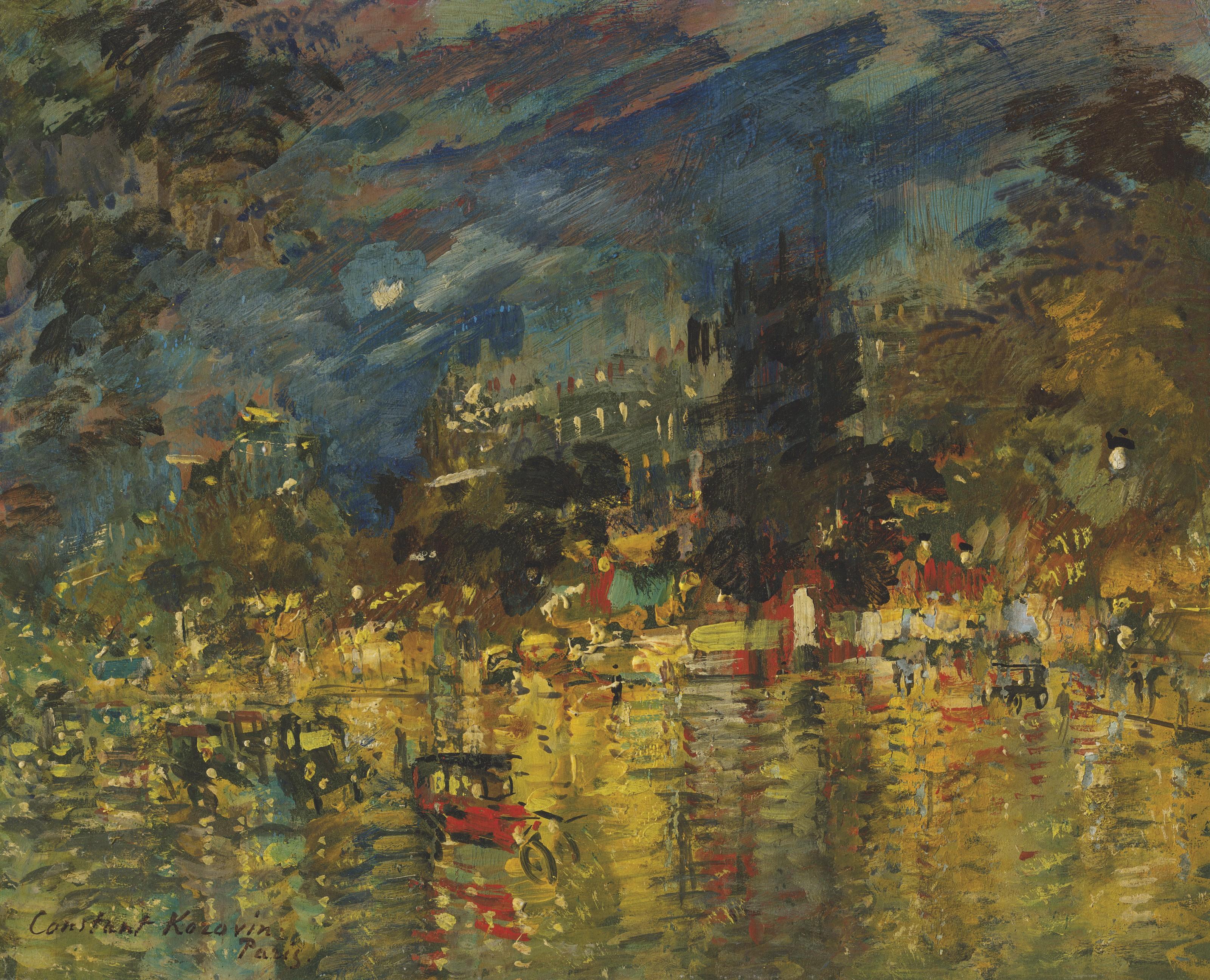 Konstantin Korovin - Parisian Boulevard At Night