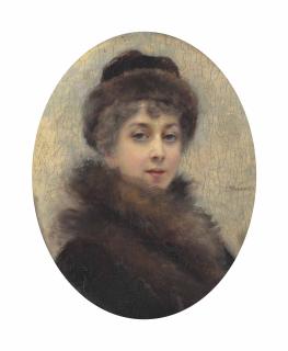 Konstantin Makovsky - Portrait Of Maria Matavtina (1869-1919), The Artist\'S Third Wife