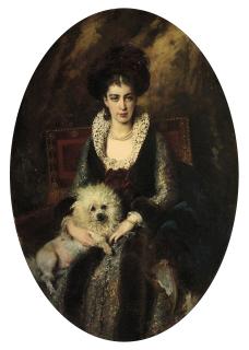 Konstantin Makovsky - Portrait of the artist\'s wife, Maria Alekseevna Makovskaya (née Matavtina) (1869-1919)