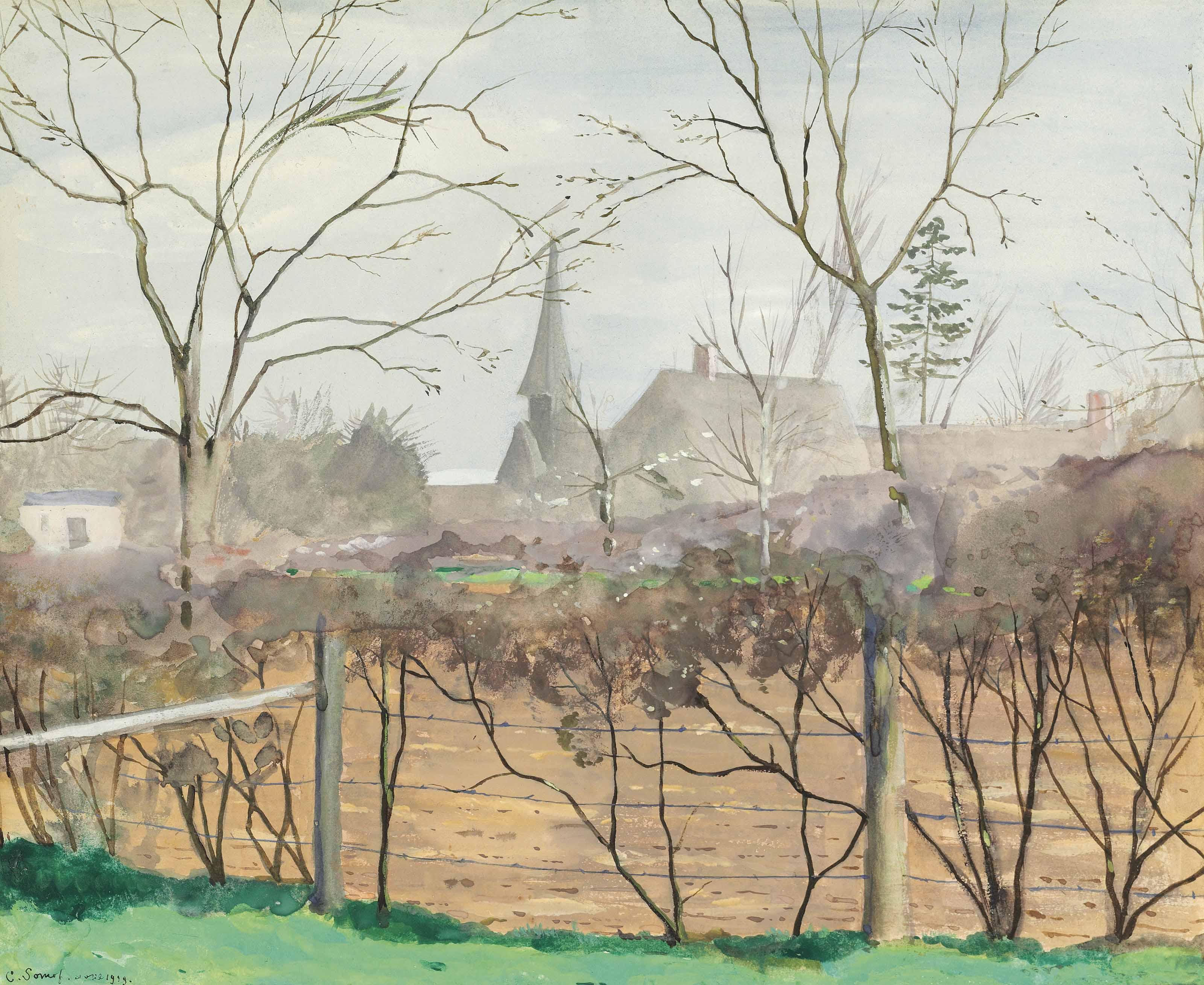 Konstantin Somov - Paysage printanier