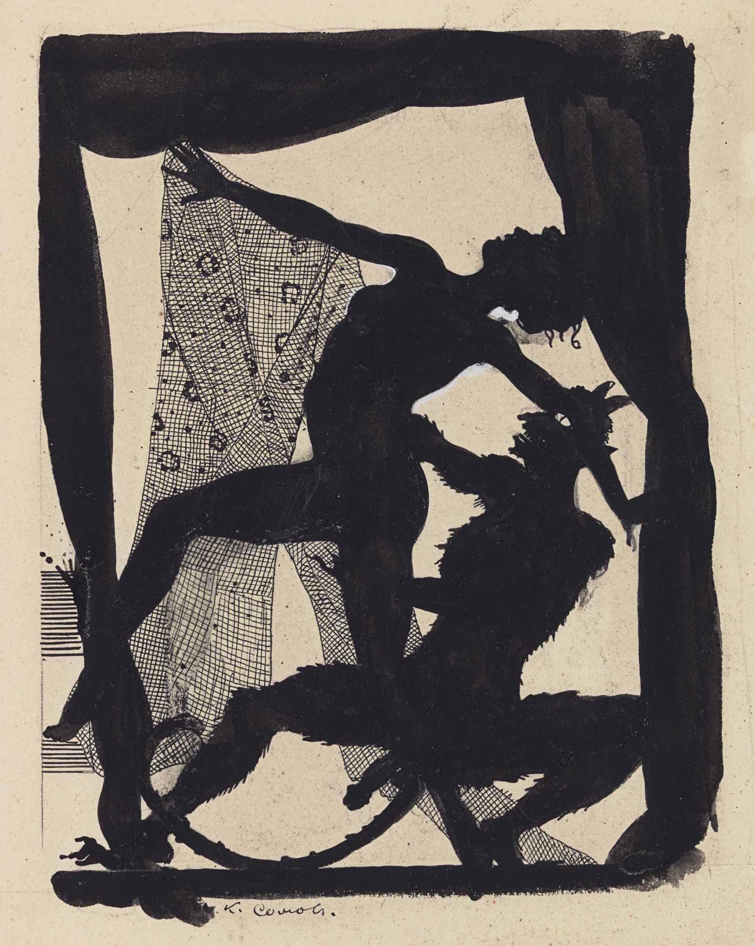 Konstantin Somov - Woman and devil
