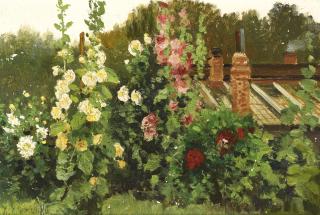 Konstantin Yakovlevich Kryzhitsky - Hollyhocks