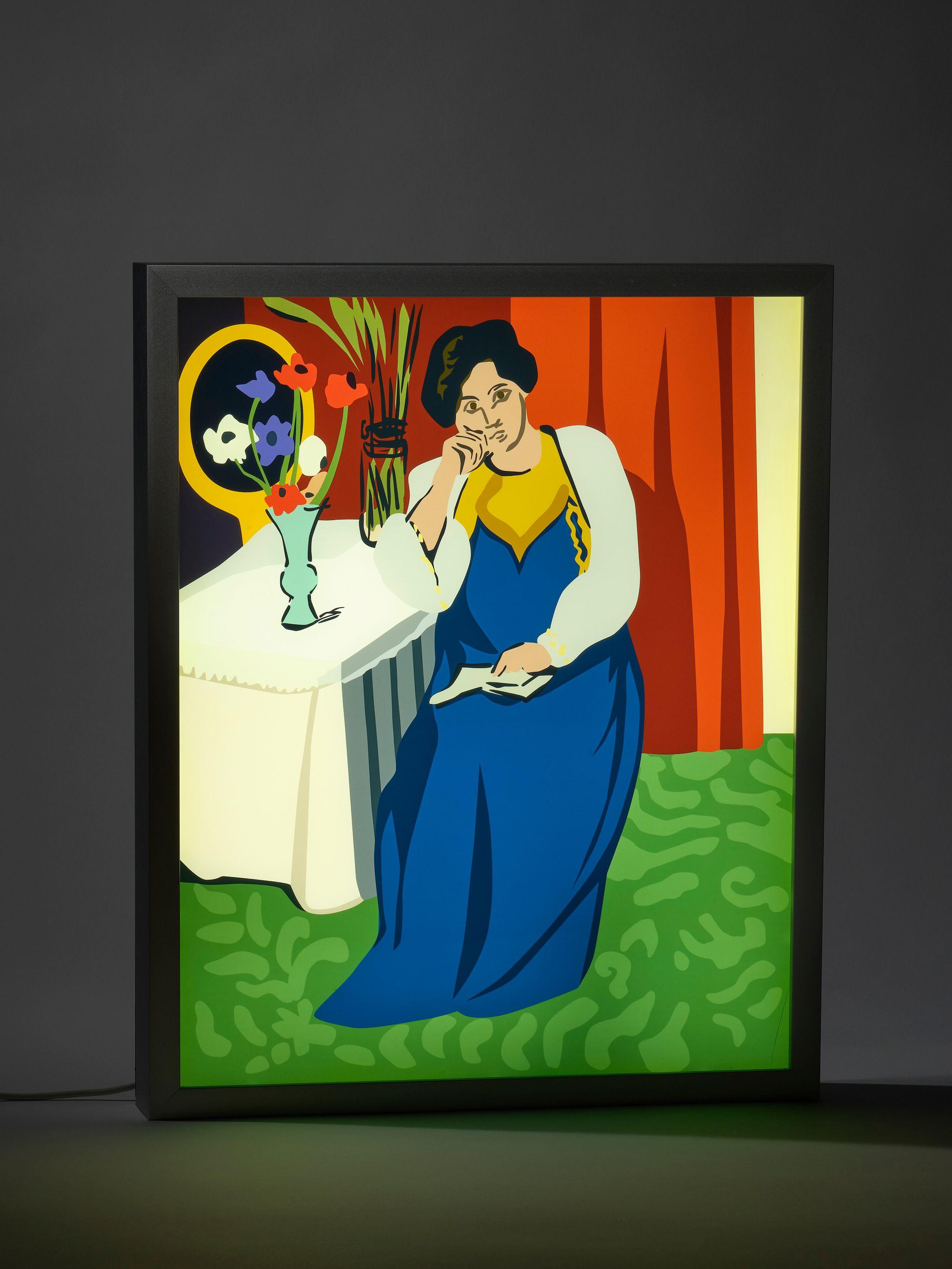 Kota Ezawa - Reading Girl in White and Yellow