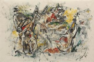 Krishen Khanna - Untitled (Musicians)