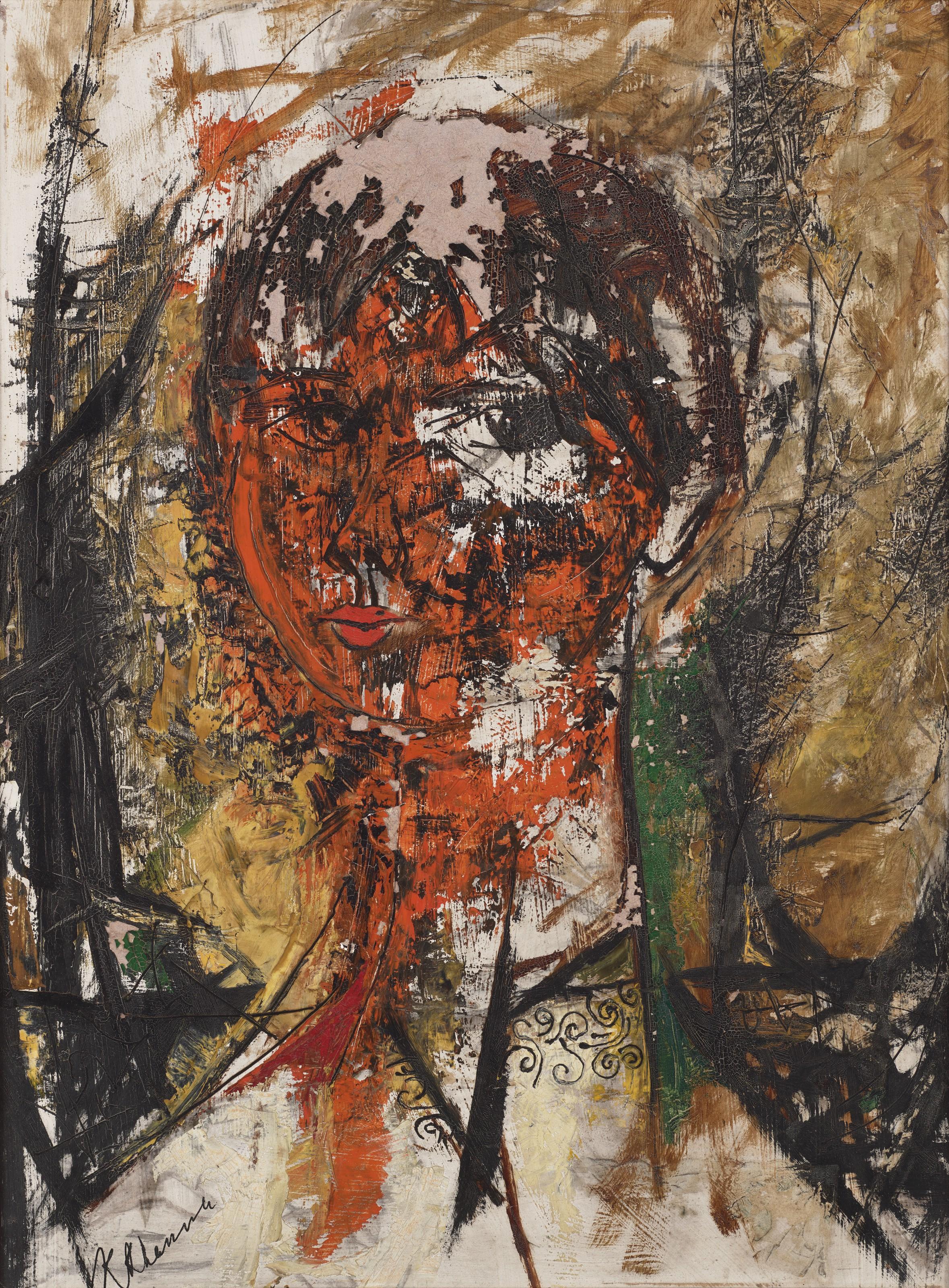 Krishen Khanna - Untitled (Portrait Of Lilly)