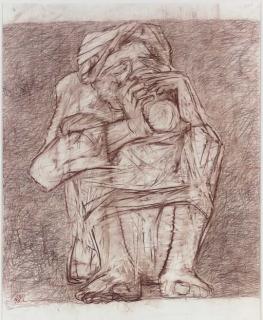Krishen Khanna - Untitled (Seated Figure)