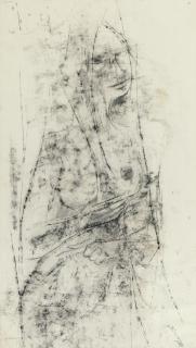 Krishen Khanna - Untitled (Woman Combing Her Hair) 