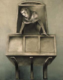 Krishen Khanna - Woman at the Window IV