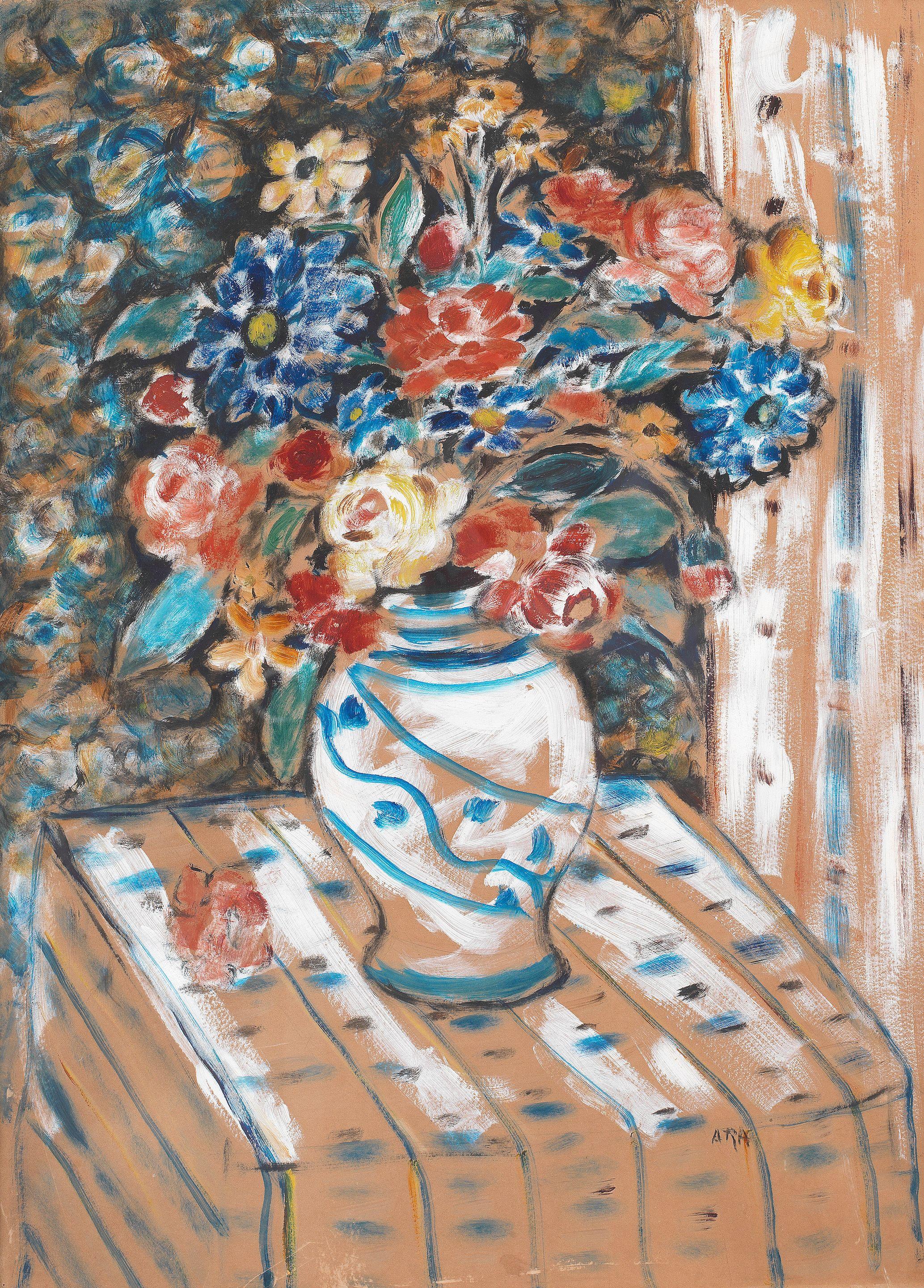 Krishna Hawlaji Ara - Untitled (Flowers In A Vase)