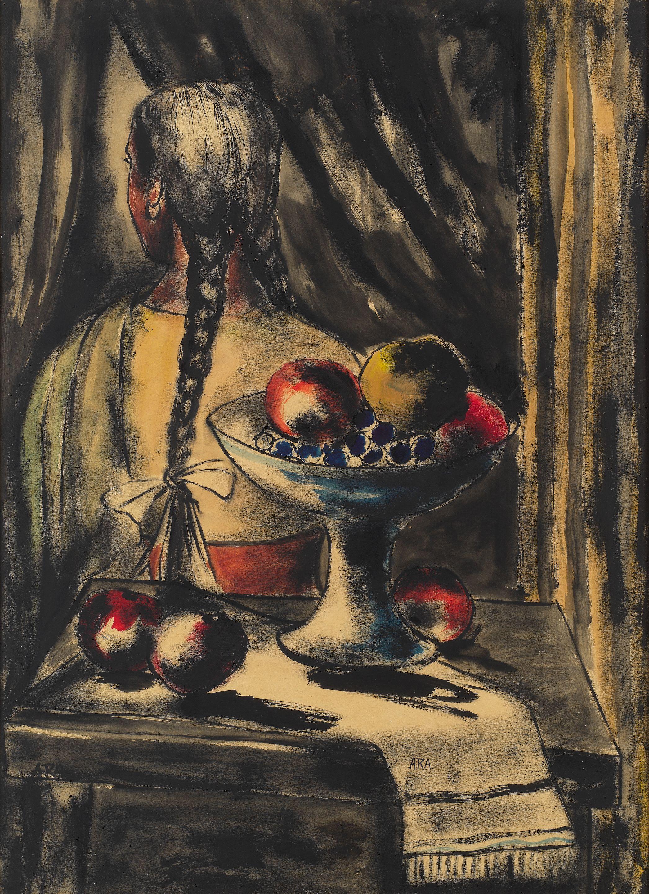 Krishna Hawlaji Ara - Untitled (Girl with Braid)