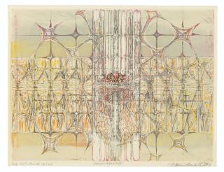 Krishna Reddy - Clown Falling; Falling Figure