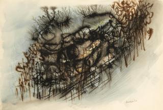 Krishna Reddy - Landscape Villageside