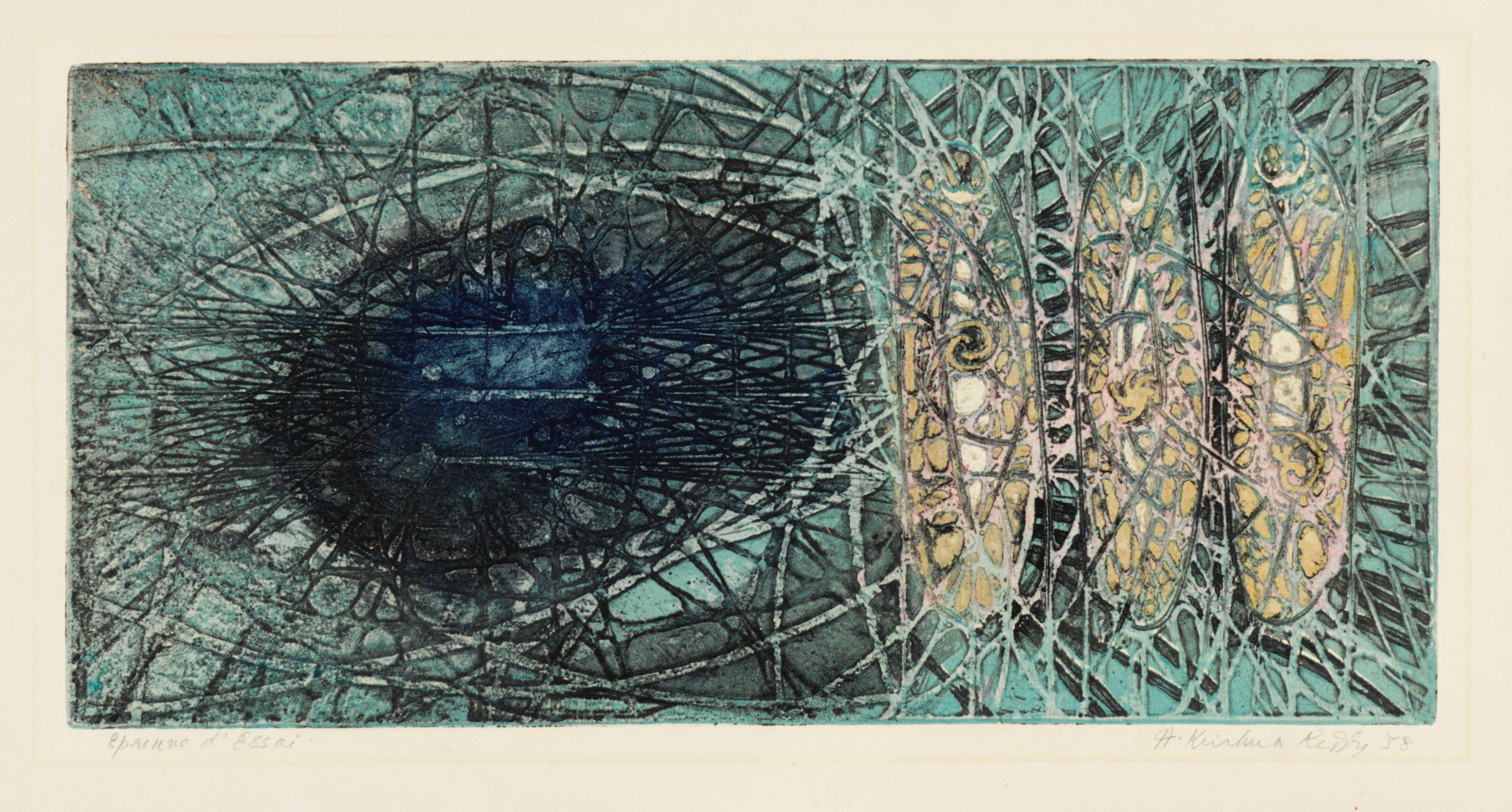 Krishna Reddy - Sans Titre, 1958