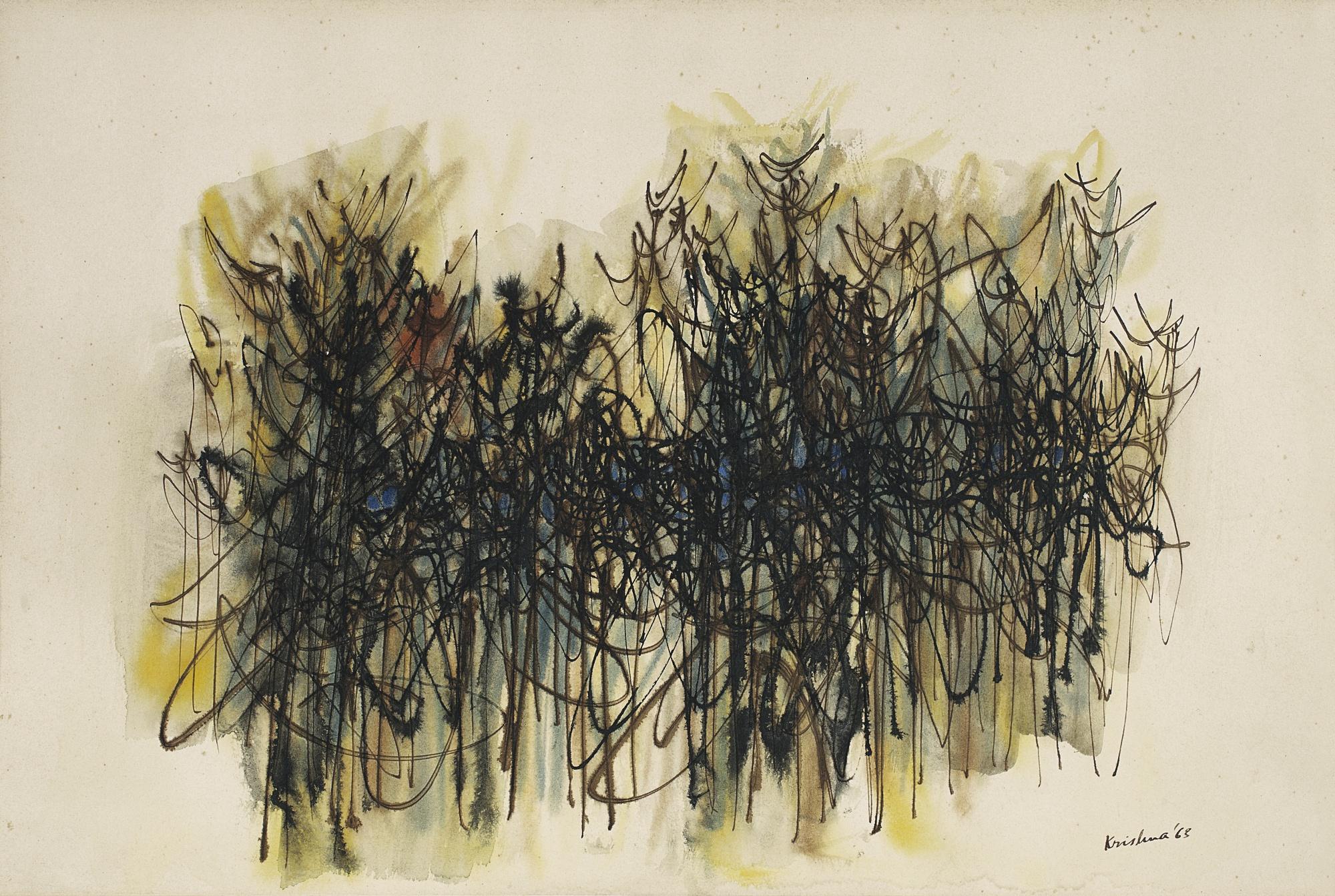 Krishna Reddy - Untitled (Group Of Trees)