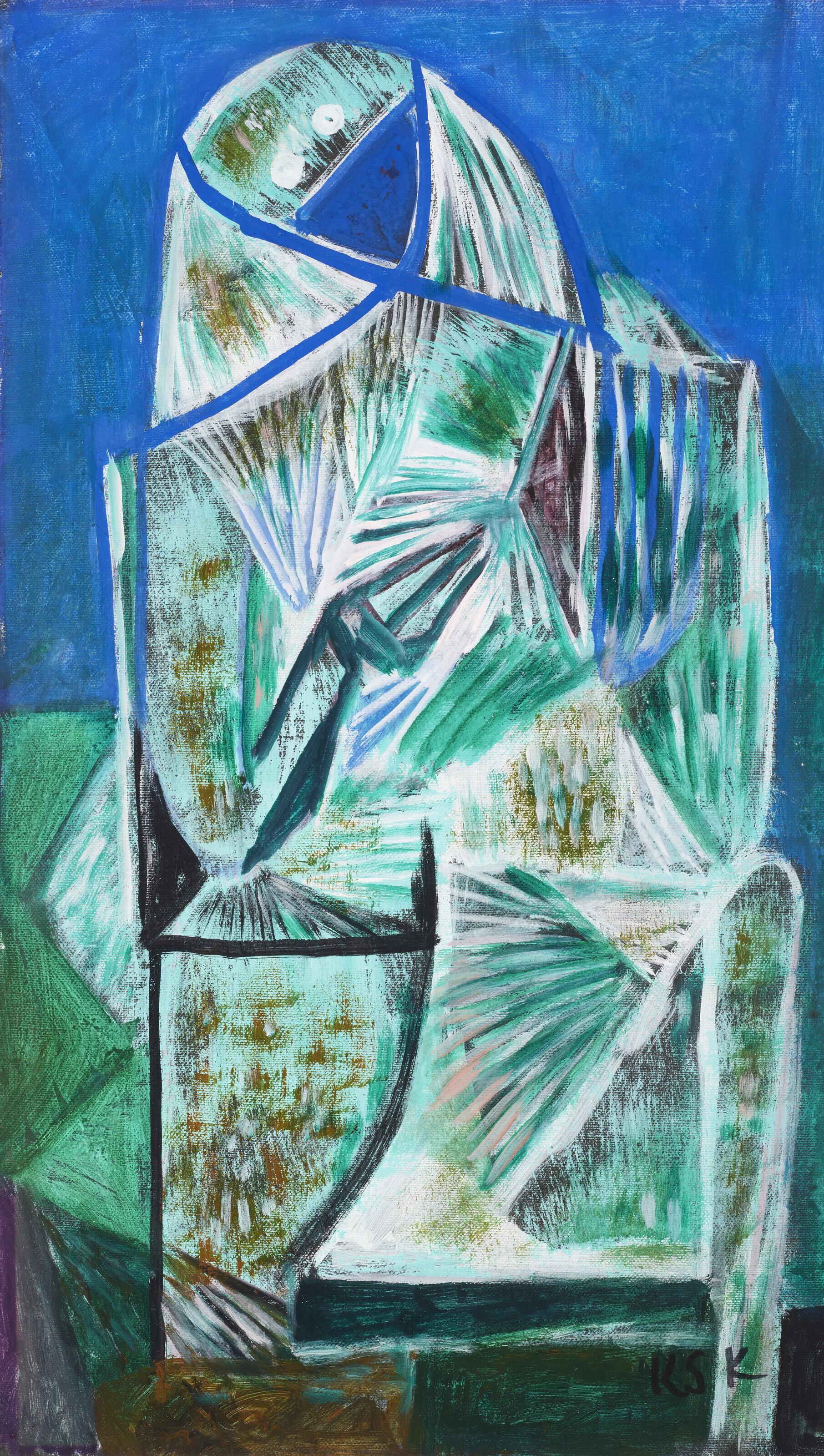 Krishna Shamrao Kulkarni - Untitled (Seated Woman)