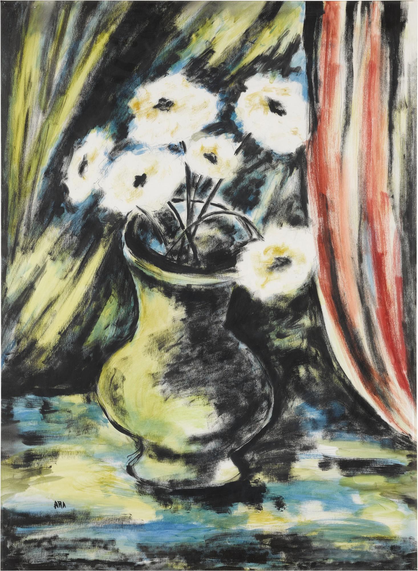 Krishnaji Howlaji Ara - Untitled (Flowers in the Window)