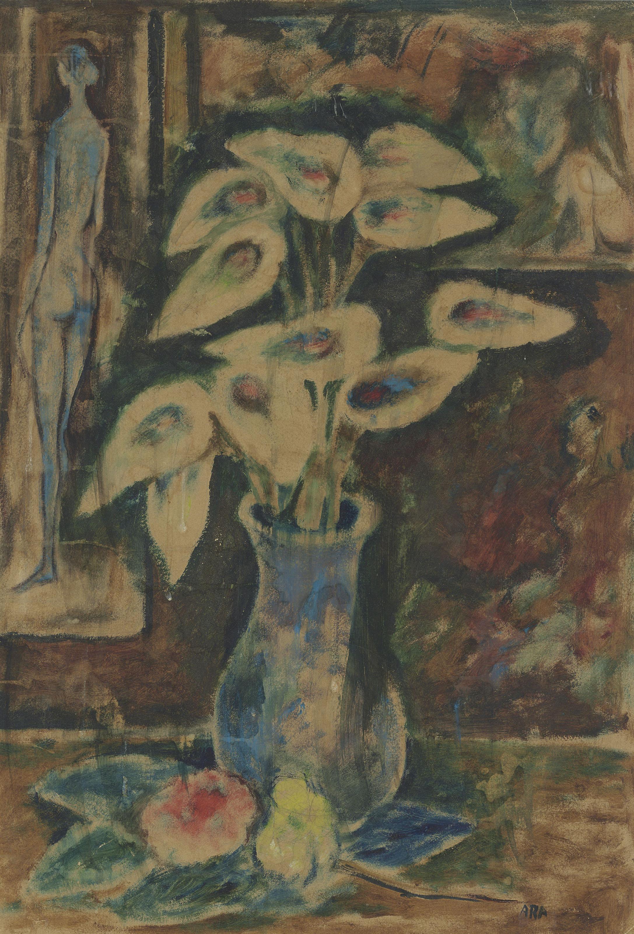 Krishnaji Howlaji Ara - Untitled (Still Life with Nude)