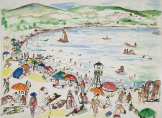 Krishnaji Howlaji Ara - Untitled (Village In Germany Along The Rhine)