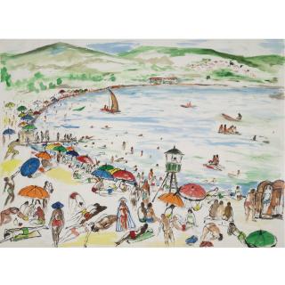 Krishnaji Howlaji Ara - Untitled (Village In Germany Along The Rhine)