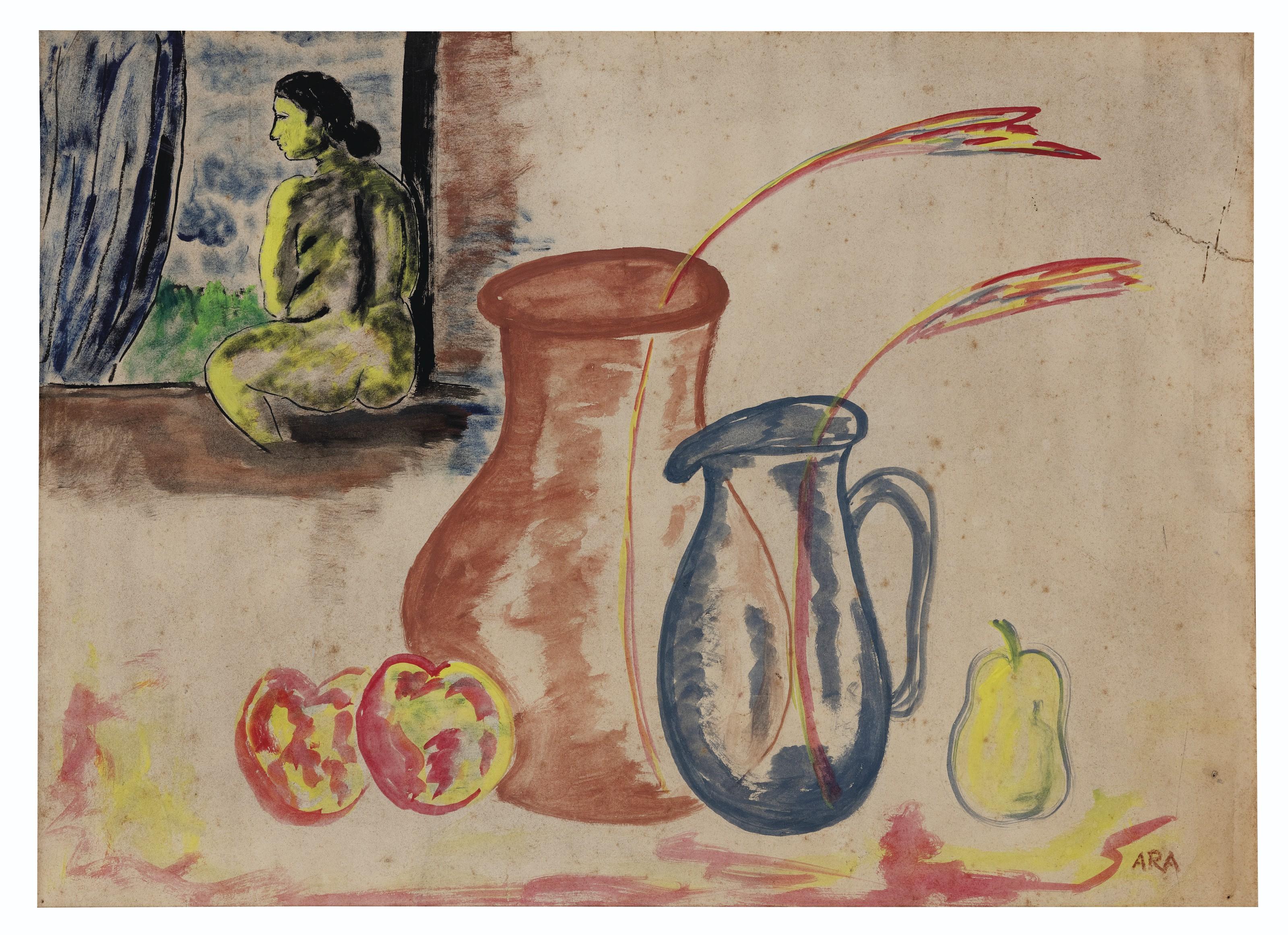 Krishnaji Howlaji Ara - Untitled (Woman at Window)