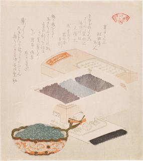 Kubo Shunman - Seasoned Kelp and Asakusa Laver (Kashi konbu Asakusa nori)