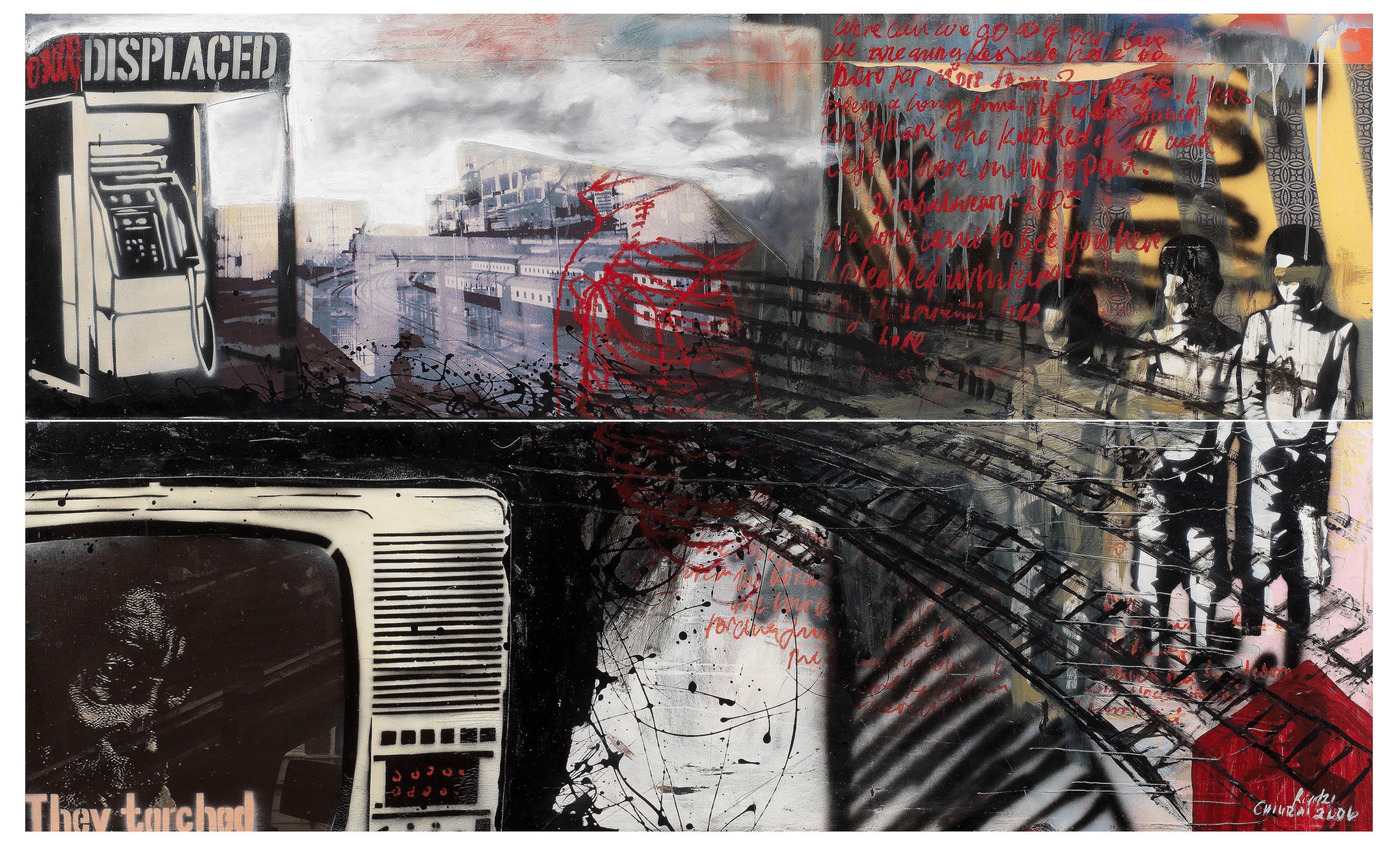 Kudzanai Chiurai - Displaced (Diptych) (In 2 Pieces)