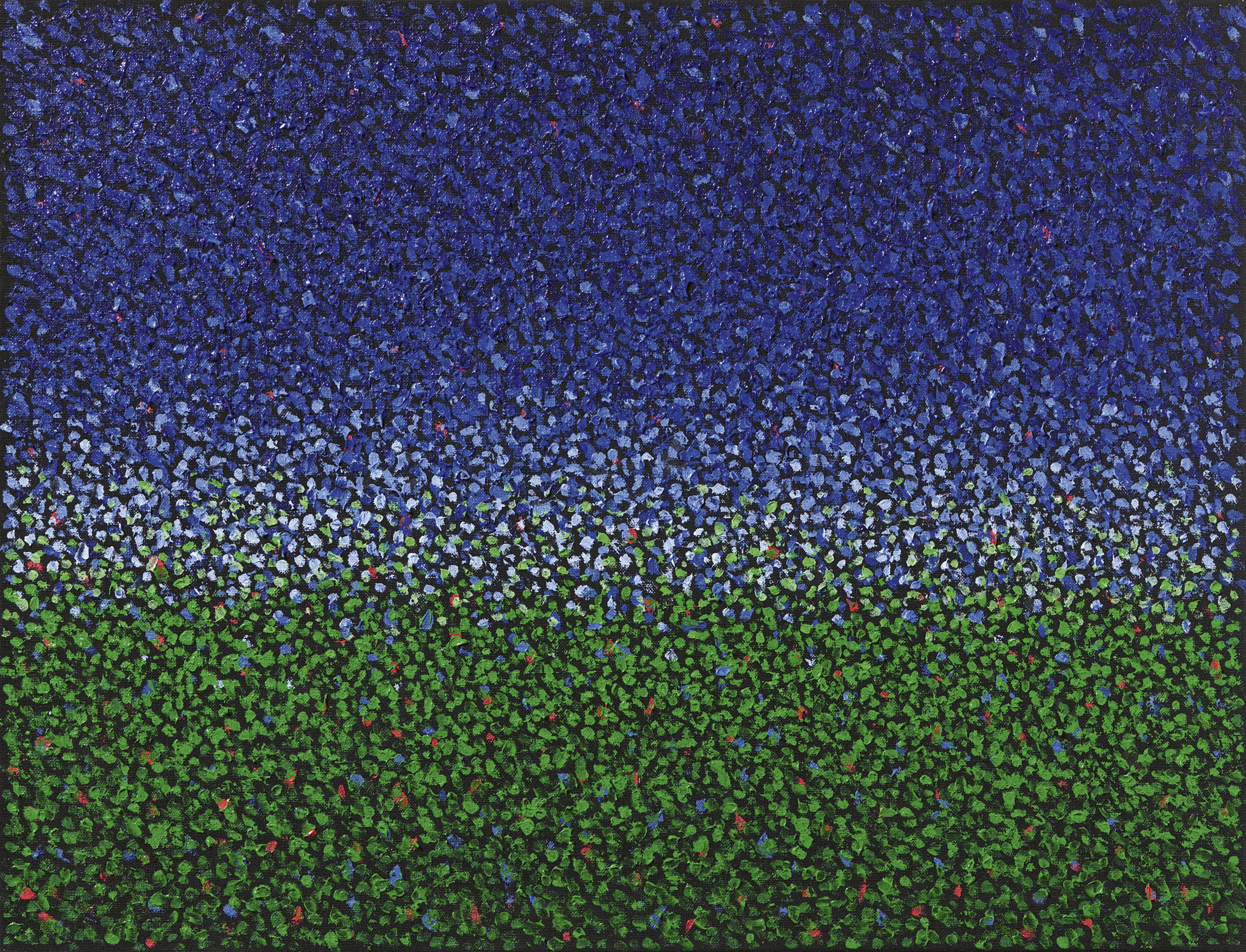 Kuno Gonschior - Landschaft Blau-Weiss-Grün