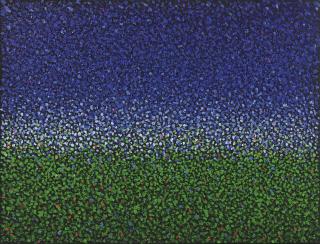 Kuno Gonschior - Landschaft Blau-Weiss-Grün