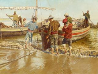 Kunz Meyer-Waldeck - Beim Sardinenfischen.