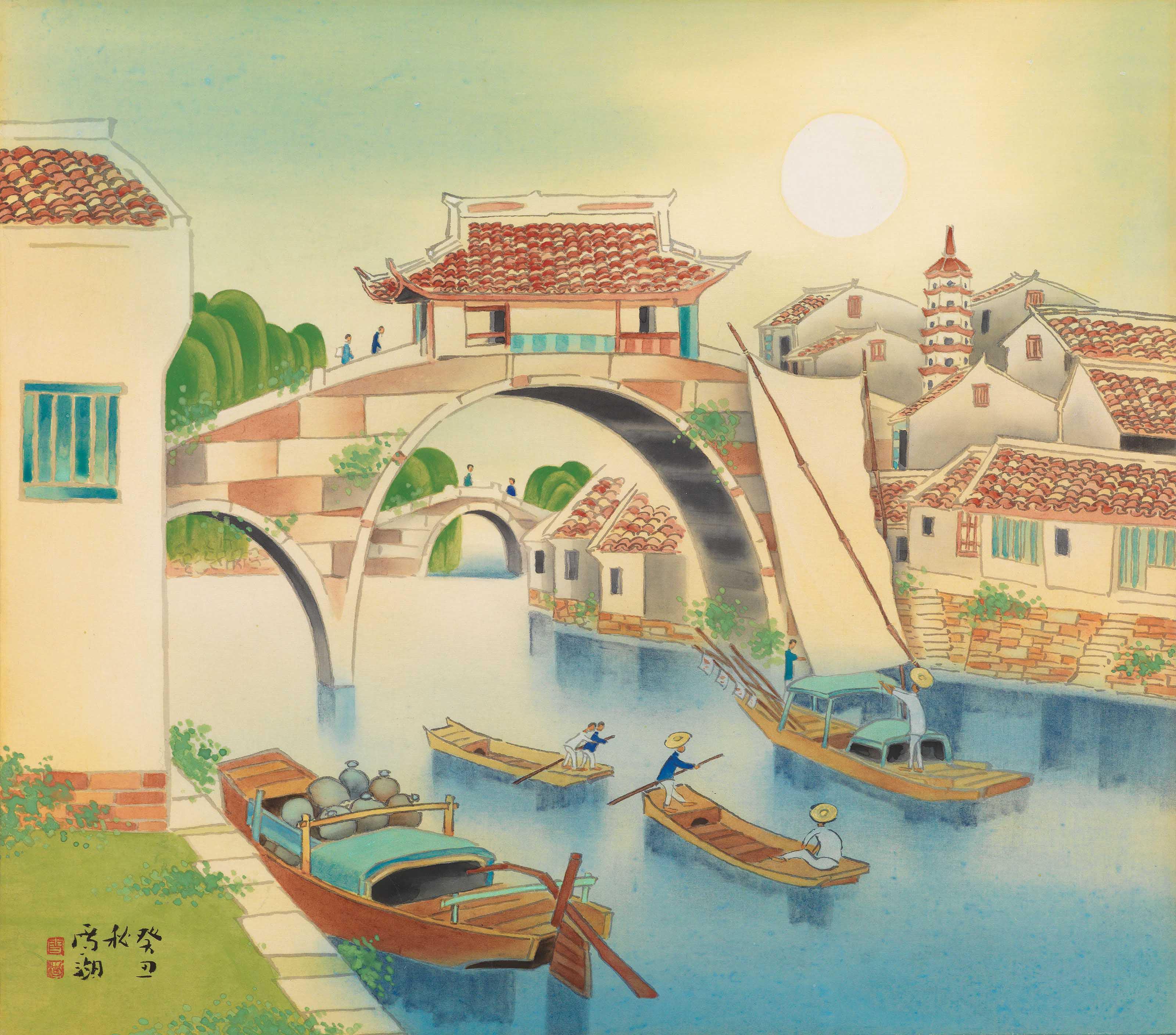 Kuo Hsueh-Hu - Riverside Scenery