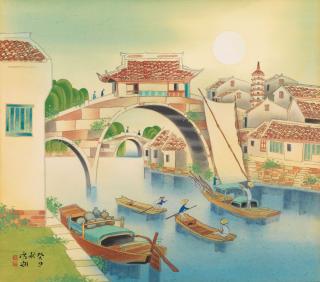 Kuo Hsueh-Hu - Riverside Scenery
