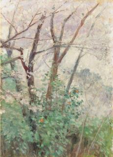 Kuroda Seiki - Yamazakura (Wild cherry tree)