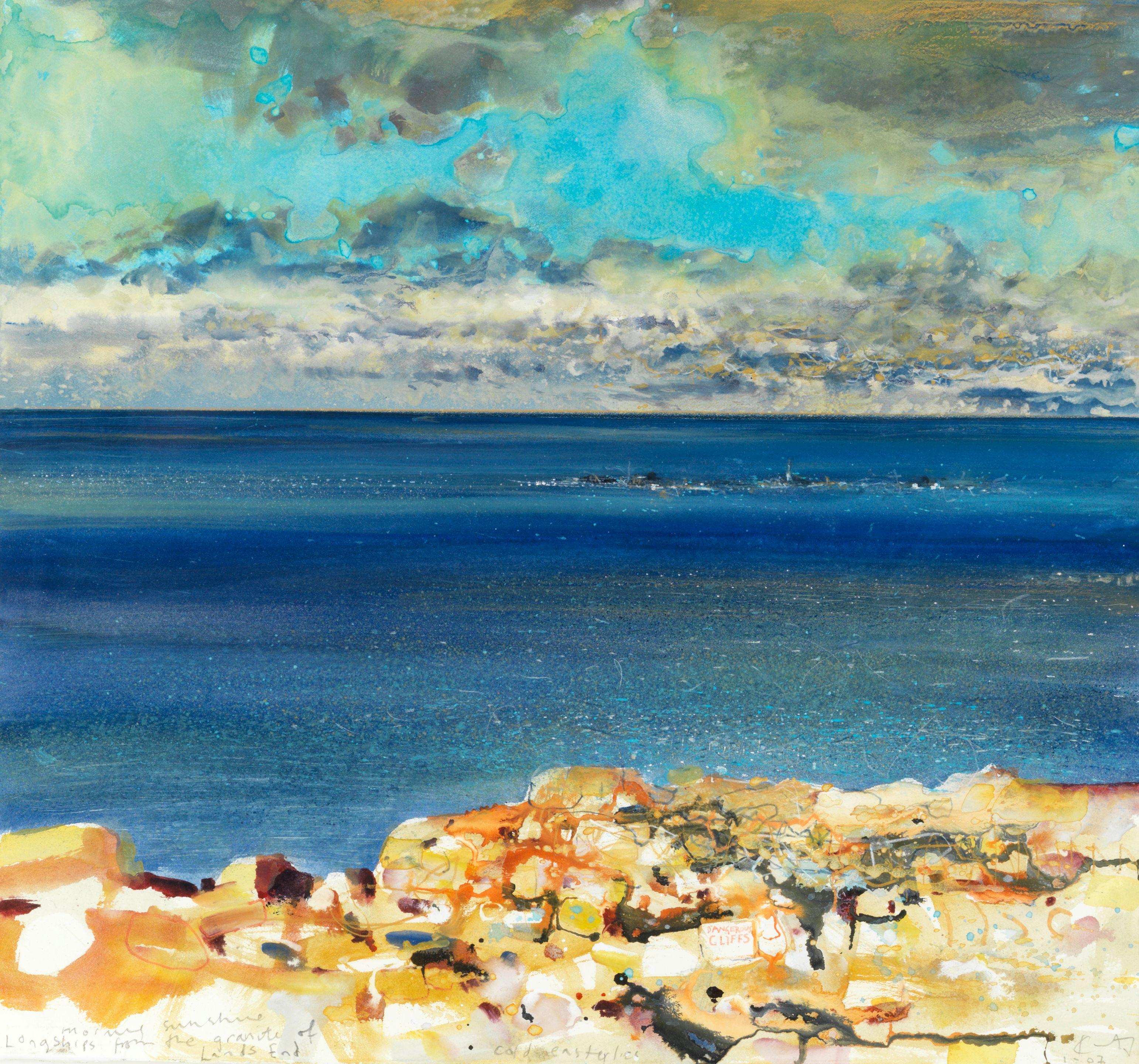 Kurt Jackson R.W.A. - Morning Sunshine, Longships from the Granite of Lands End, Cold Easterlies