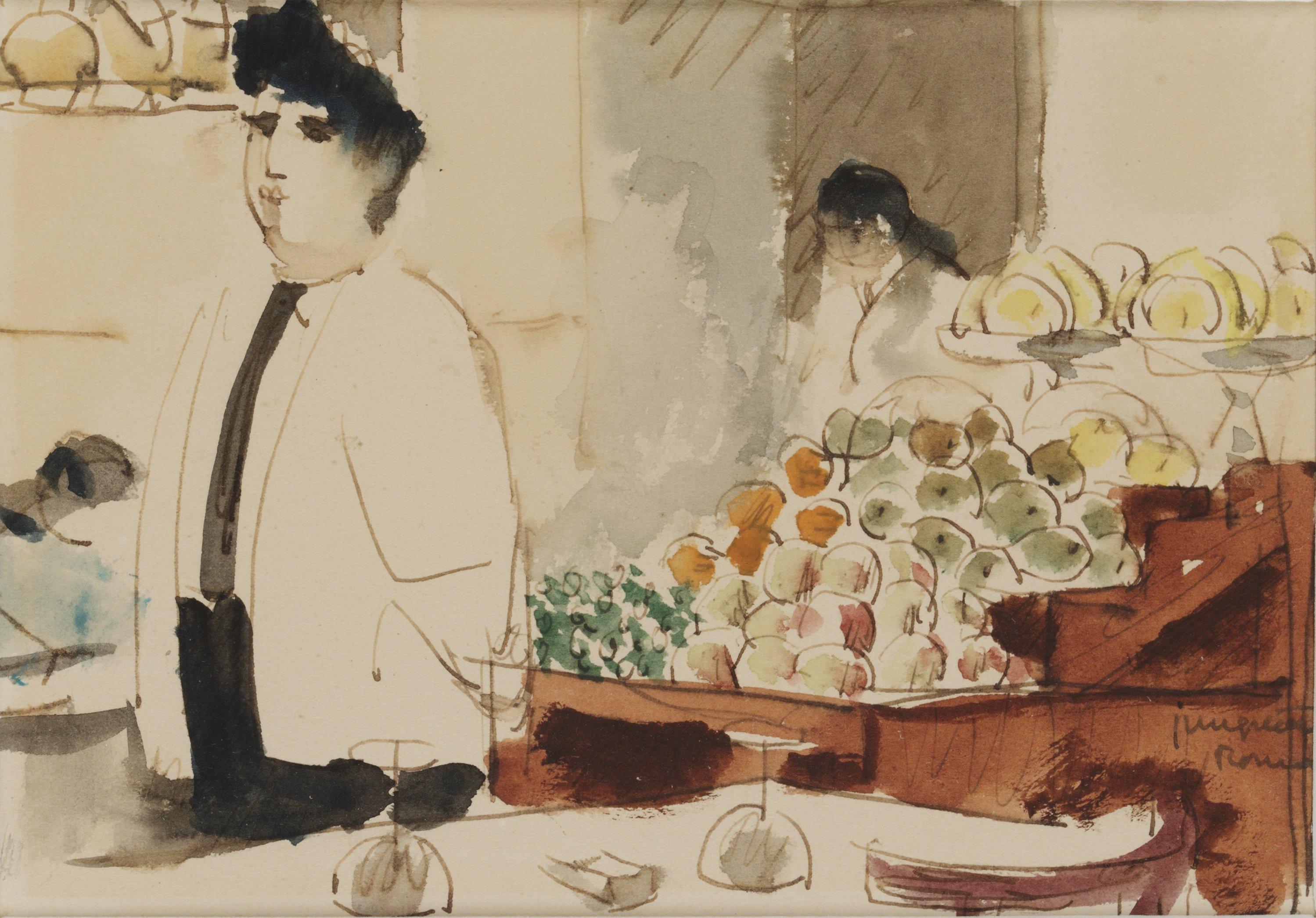 Kurt Jungstedt - Fruktförsäljning i Rom.