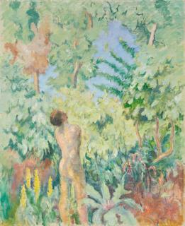 Kurt Kühn - Männlicher Akt in urtümlicher Natur.