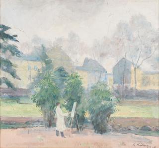 Kurt Kühn - Maler im Park.