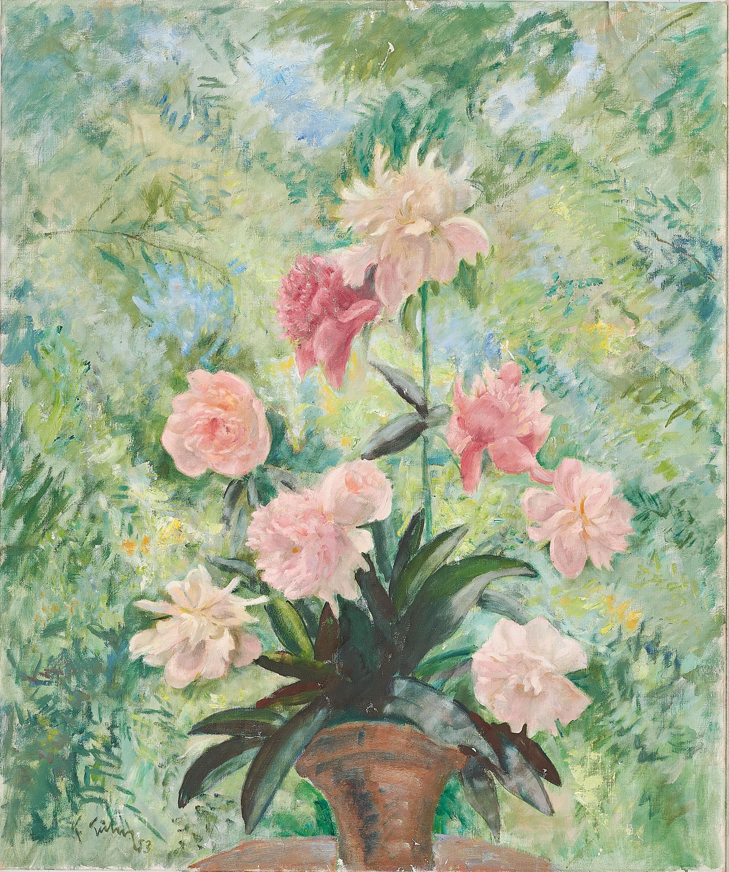 Kurt Kühn - Pfingstrosen im Topf.