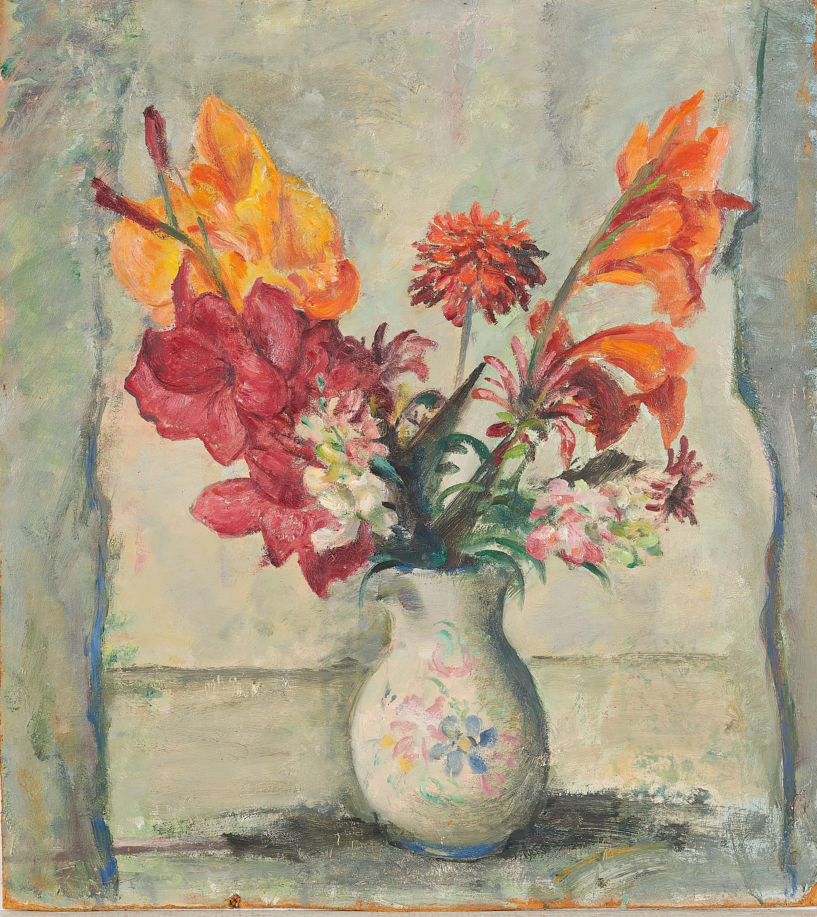 Kurt Kühn - Sommerlicher Blumenstrauß in einer Vase.