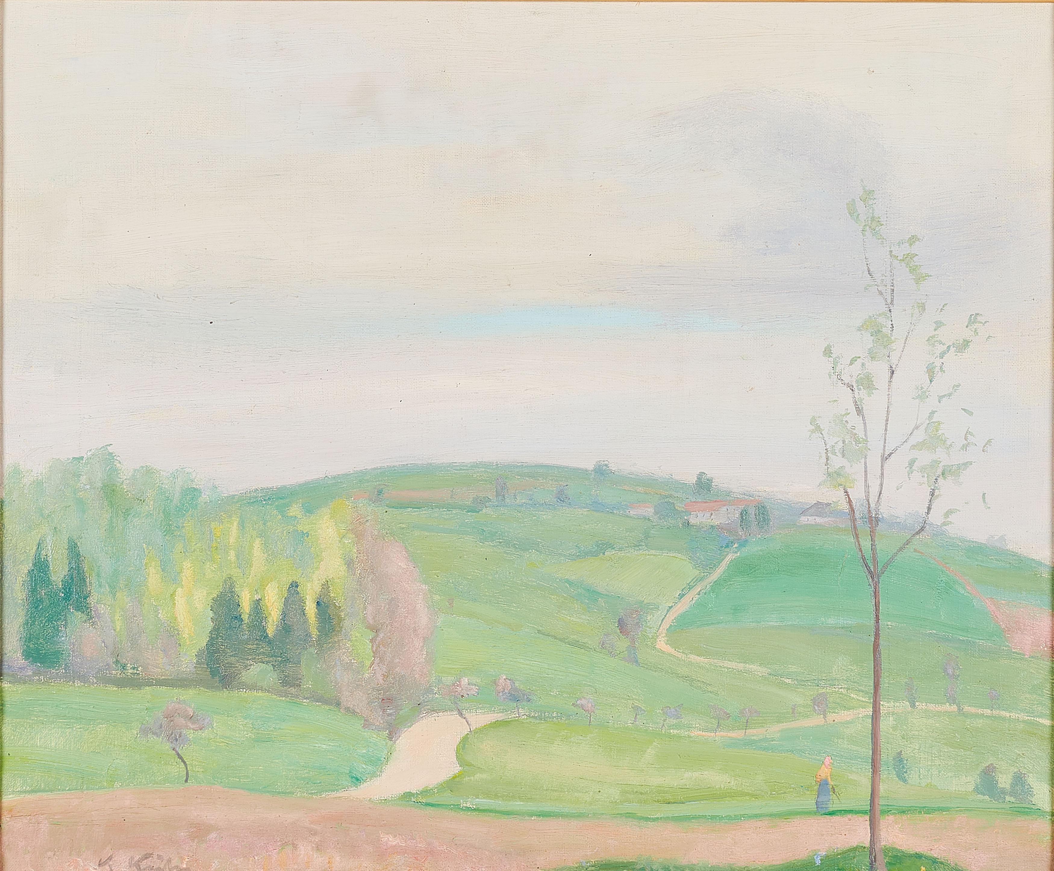 Kurt Kühn - Voralpenlandschaft im Frühling.