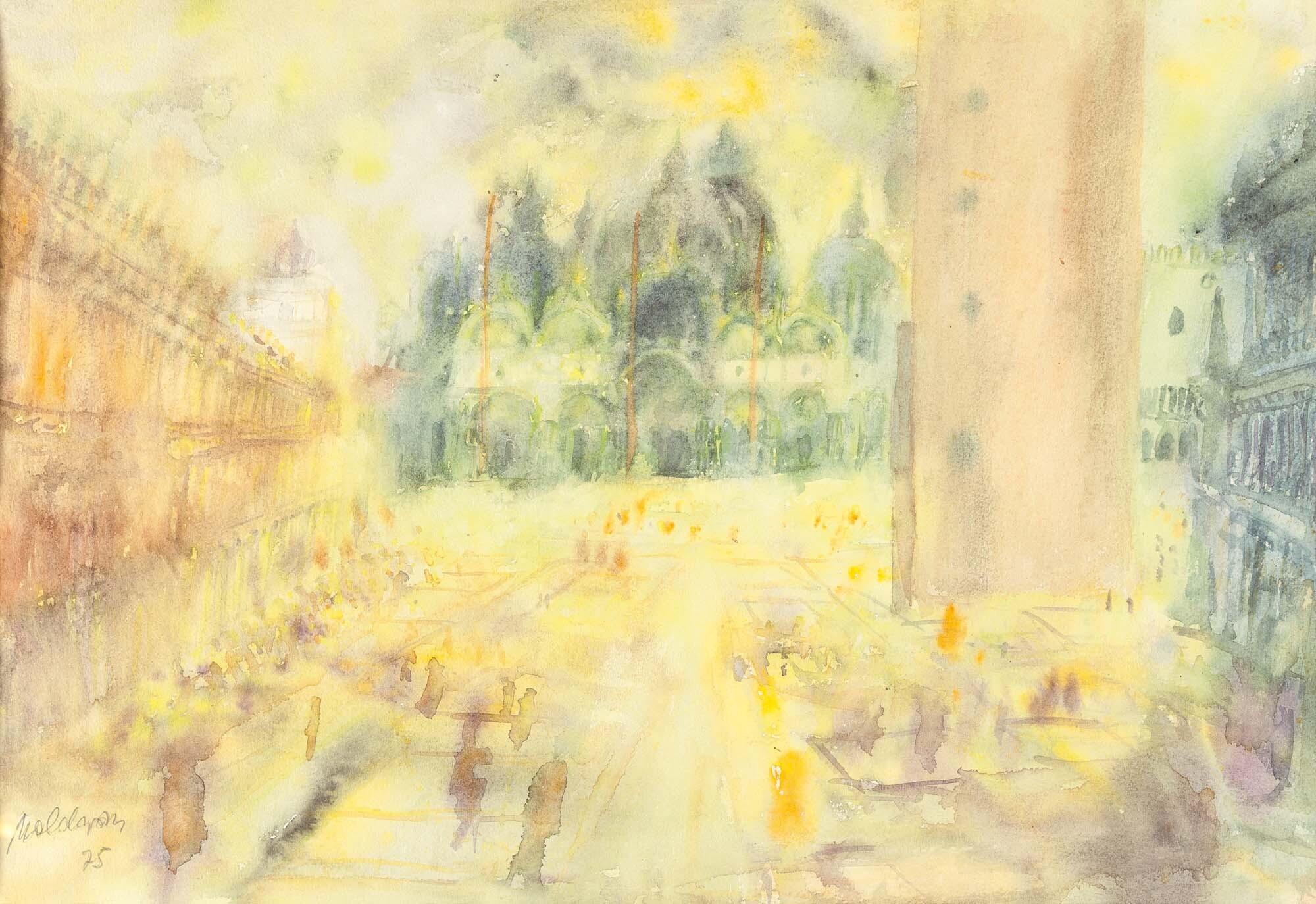 Kurt Moldovan - Markusplatz in Venedig.