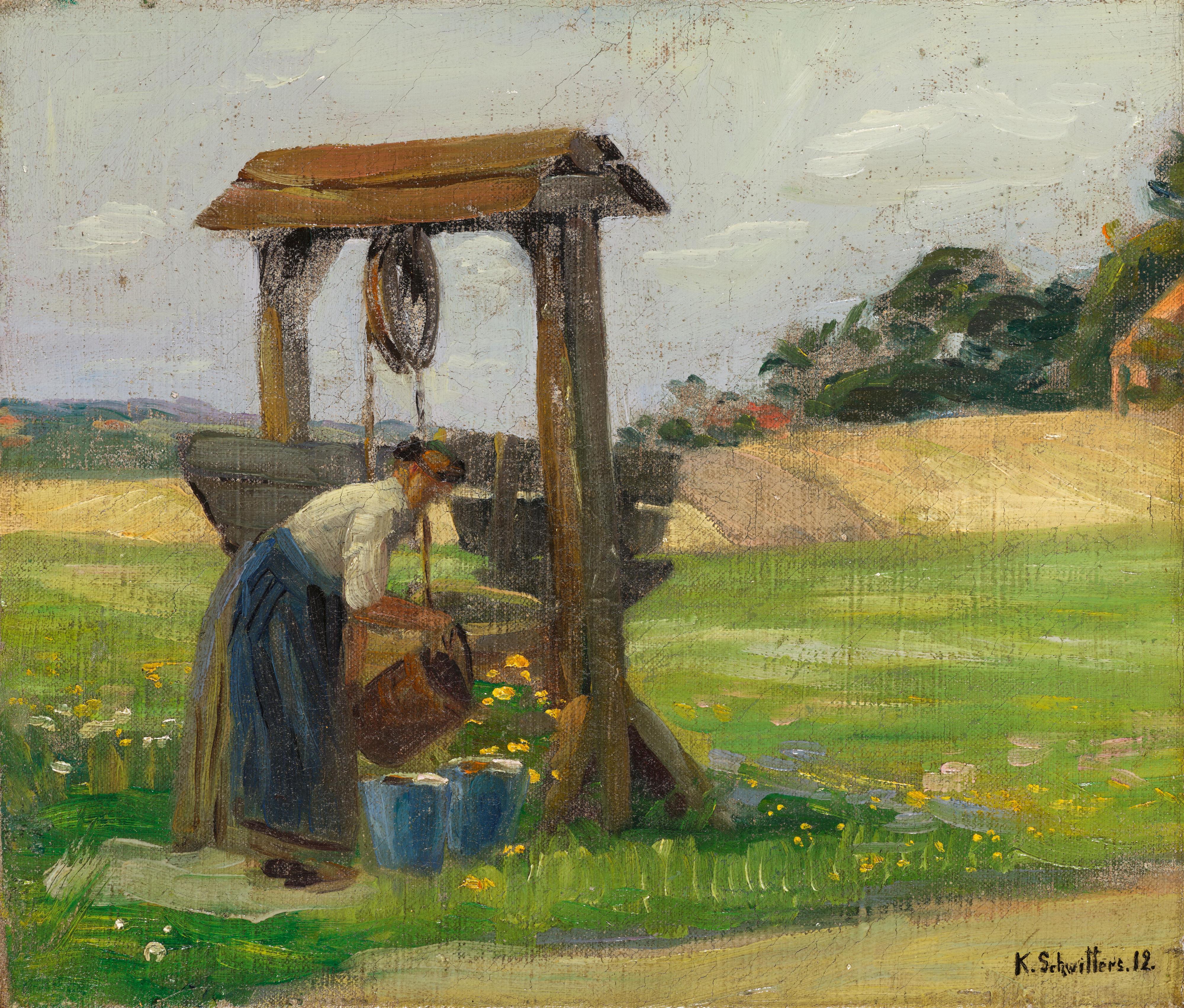 Kurt Schwitters - Frau am Ziehbrunnen