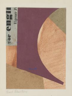 Kurt Schwitters - Ohne Titel (Vor Engli Eigener P) Untitled (Before Engli Own P)